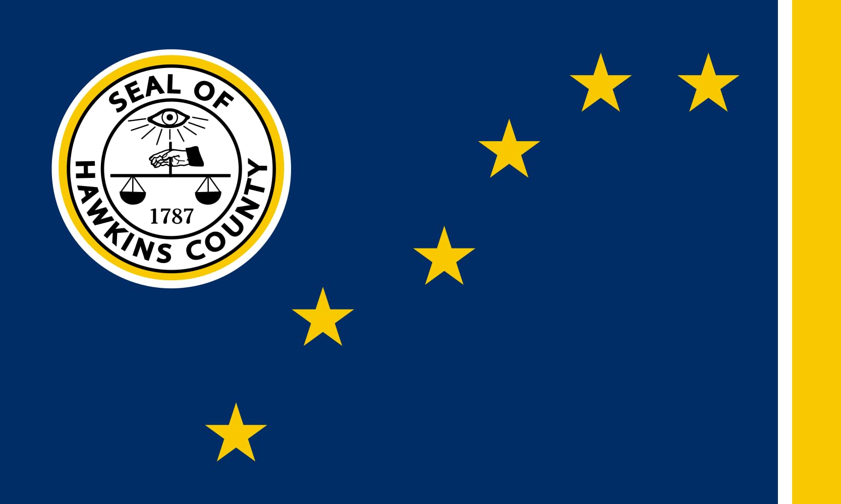 Drapeau Hawkins County Tennessee pour décoration salon et jardin