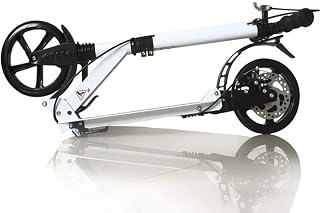 Mobility scooters,Adult Scooter, White Big Wheel Kick Scooter, Youth Adult Scooter With Double Brake Double Suspension, Stylish Folding Commuter Scooter, Load 150KG (non-
