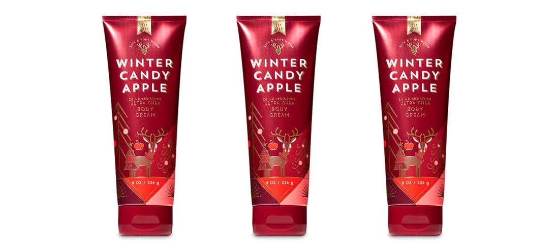 Bath & Body Works Winter Candy Apple Ultra Shea Body Cream - 2018 Edition - Lot of 3