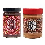 GOOD GOOD Sweet Strawberry Jam & Creamy Peanut Butter - Keto Friendly - Low Carb & No Added Sugars - Vegan - Gluten Free - Preserves