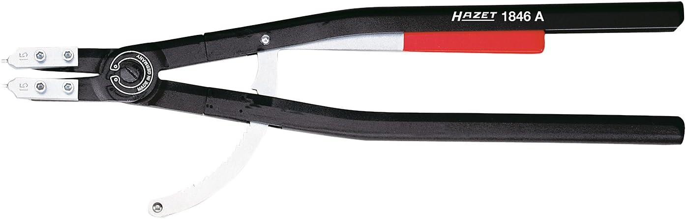 Hazet 1846A-5 Bent Inside Circlip Pliers, 122-300mm