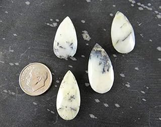 LOVEKUSH LKBEADS Dendric Opal | Faceted Pear Briolette Pendant Bead | Single Pendants Size: 25x13mm Code-HIGH-32299