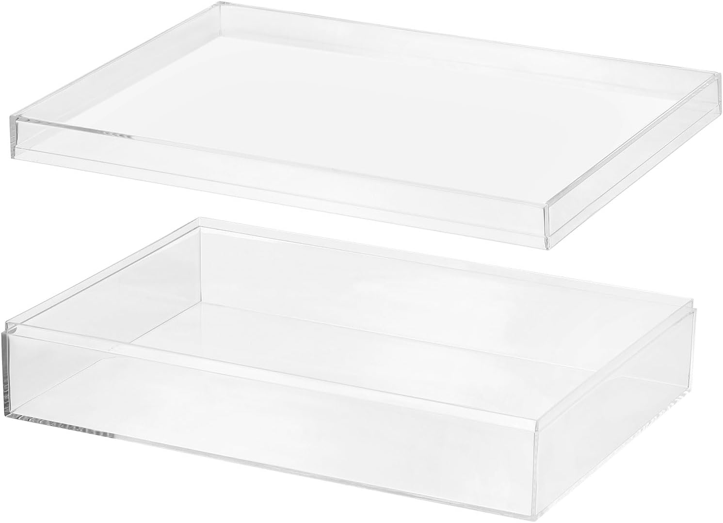 PATIKIL Acrylic Box with Lid 10.24" x 7.09" x 2.36", Clear Acrylic Display Boxes Plastic Square Cube Containers Storage Organizer for Candy Tiny Jewelry Artwork Display