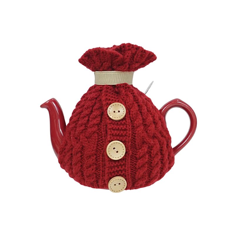 Cable Knit Teapot Cozy for 2 Cup 15-20oz Teapots...