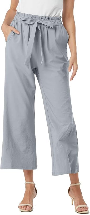 Amazon.com: Pantalones de playa para mujer, de Aprance, con pierna ancha,  informales, sueltos, suaves, cómodos, transpirables, elásticos, S : Ropa,  Zapatos y Joyería
