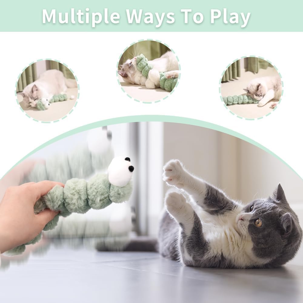 2BB Almohada de juguete para gatos, juguete con cremallera, que contiene hierba gatera, papel fuerte, atrae al gatito a jugar, 12.5 pulgadas, 3 paquetes (verde guisante, rosa)