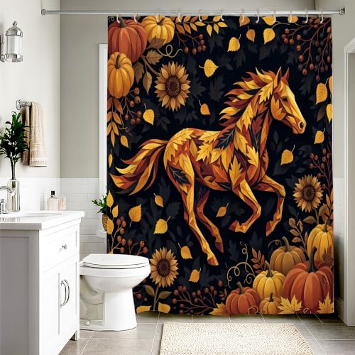Rideau de douche extra long rideau salle de bain polyester imperméable cheval