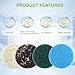 EPLZON 16pcs Electric Cleaning Brush Pad Set 4 Foam Pads 4 Kitchen Mats 4 Performance Pads 4 Microfibre Pads fit for Dremel Versa Cleaning Brush