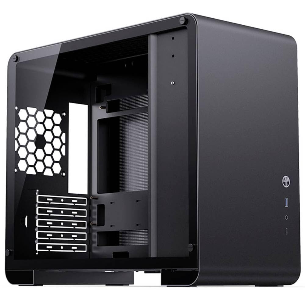 Jonsbo U4 Mini PC-Gehäuse Schwarz – Micro-ATX Case mit Tempered Glass, Platz für GPUs bis 420 mm, ATX-Netzteile bis 200 mm, Elegantes Design für Starke Hardware
