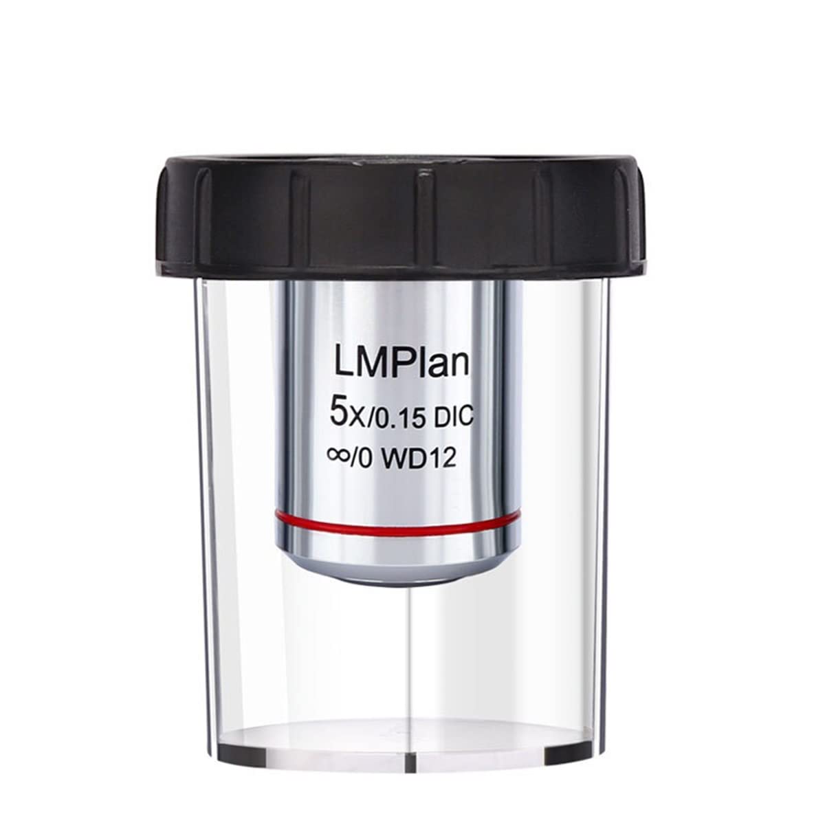 Microscope 5X 10X 20X 50X 100x Microscope Objective Differential Interference Objective Metallurgical Microscope Infinite Plane Long Working Distance Objective(5X)