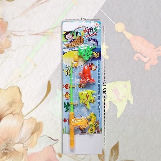 Image of Prime Magnetic Fish Catching Game with Colorful Fishes and Magnetic ROS for Kids (Fishing Game)