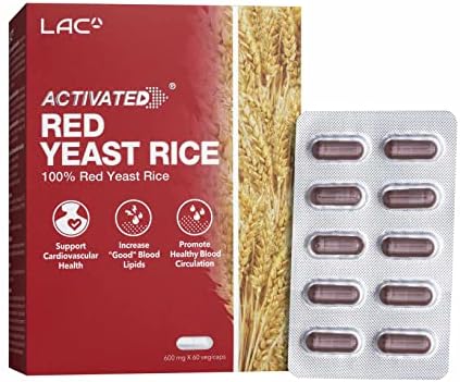 LAC ACTIVATED Red Yeast Rice 600mg (60 vegicaps)