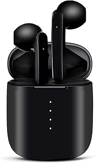 Wireless Earbud Bluetooth 5.0 Headphones Built in Mic in Ear Buds Noise Canceling 3D Stereo Air Buds Earbud Fast Charging, IPX8 Waterproof for Android/Samsung/iPhone - (Black)