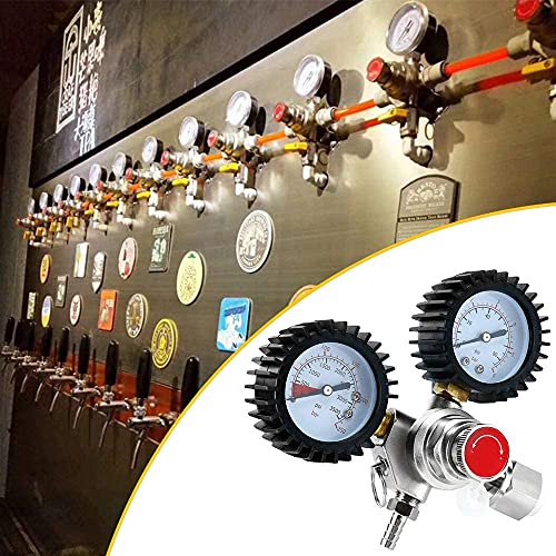 FURVOCHY CGA-320 Fassregler, Dual-Gauge-CO2-Regler, Fass-Bier-Regler für Zugluft, Bier, Bierbrauen, Weinherstellung