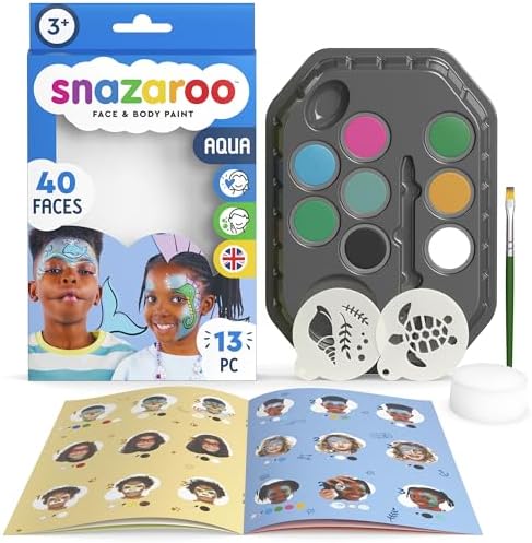 Snazaroo - Kit De Pintura Facial Aqua Snazaroo - Kit De Pintura Facial Aqua