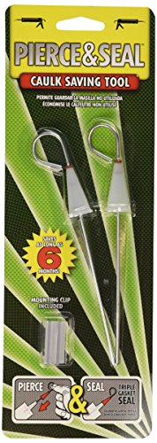 BPMI PS001 Pierce&Seal Caulk Saver Tool with Mounting Clip, 2-Pack