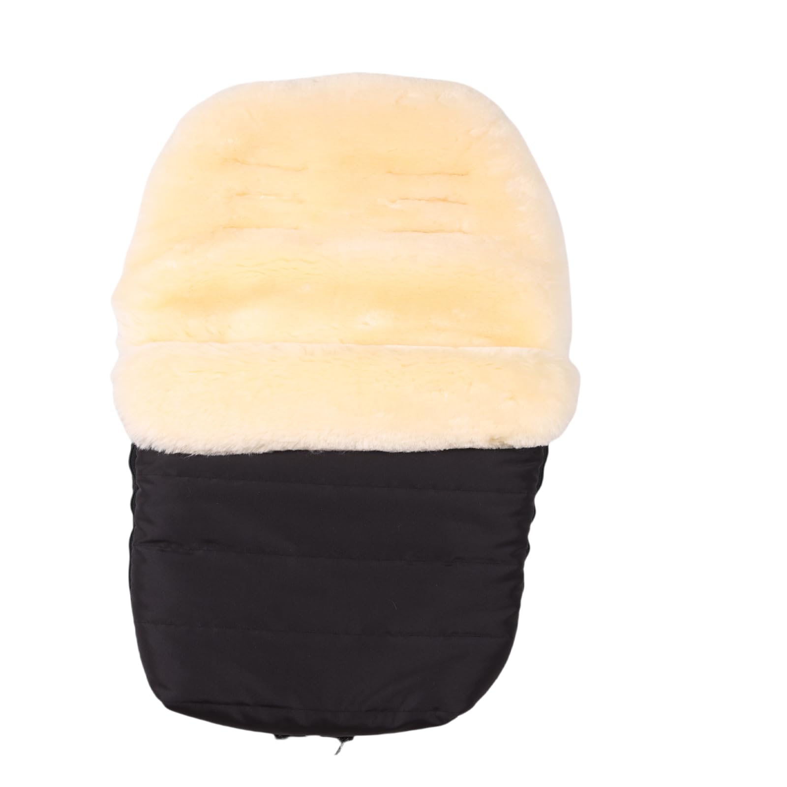 Saco de piel de cordero para cochecito de bebé, saco para cochecito de bebé, saco para cochecito de bebé, resistente al viento y al agua, termorregulador, cremallera completa, 95 x 40 cm,
