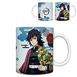鬼滅の刃 冨岡義勇 マグカップ コーヒーカップ セラミック キャラクター 330ml ホワイト 持ち手付き おしゃれ 可愛い オフィス用 結婚祝い 贈り物