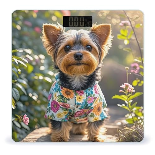Báscula Digital para Baño Yorkie Floral Precisa miniatura 1