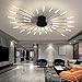 Plafonnier LED Moderne créatif Feux d'artifice Design Lustre Salon plafonnier Non dimmable Lampes suspendues pour Salle d'exposition Chambre Restaurant éclairage de Chambre d'enfants (Noir 28 têtes)