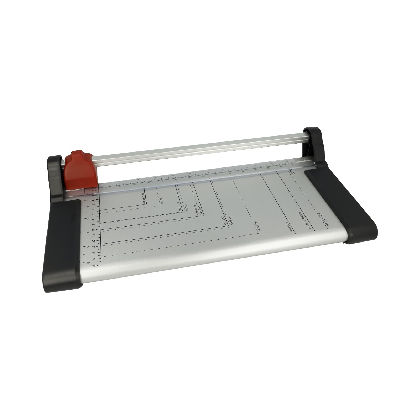 Westcott E-15804 00 Papiersnijmachine, snijlengte 30 cm met standaard en vouwmes, zwart/blauw