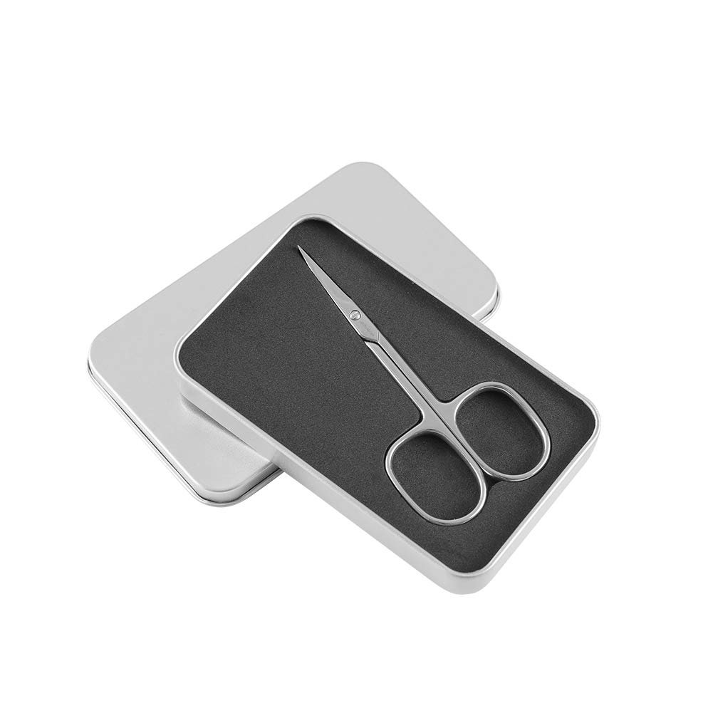 JARVISTAR Forbici professionali per cuticole con lama affilata, in acciaio inox, per manicure e pedicure, con custodia, 9,3 cm