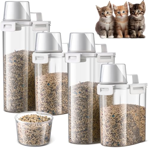 Contenedores para arena de gato Teenyyou 4 piezas con tapa hermética