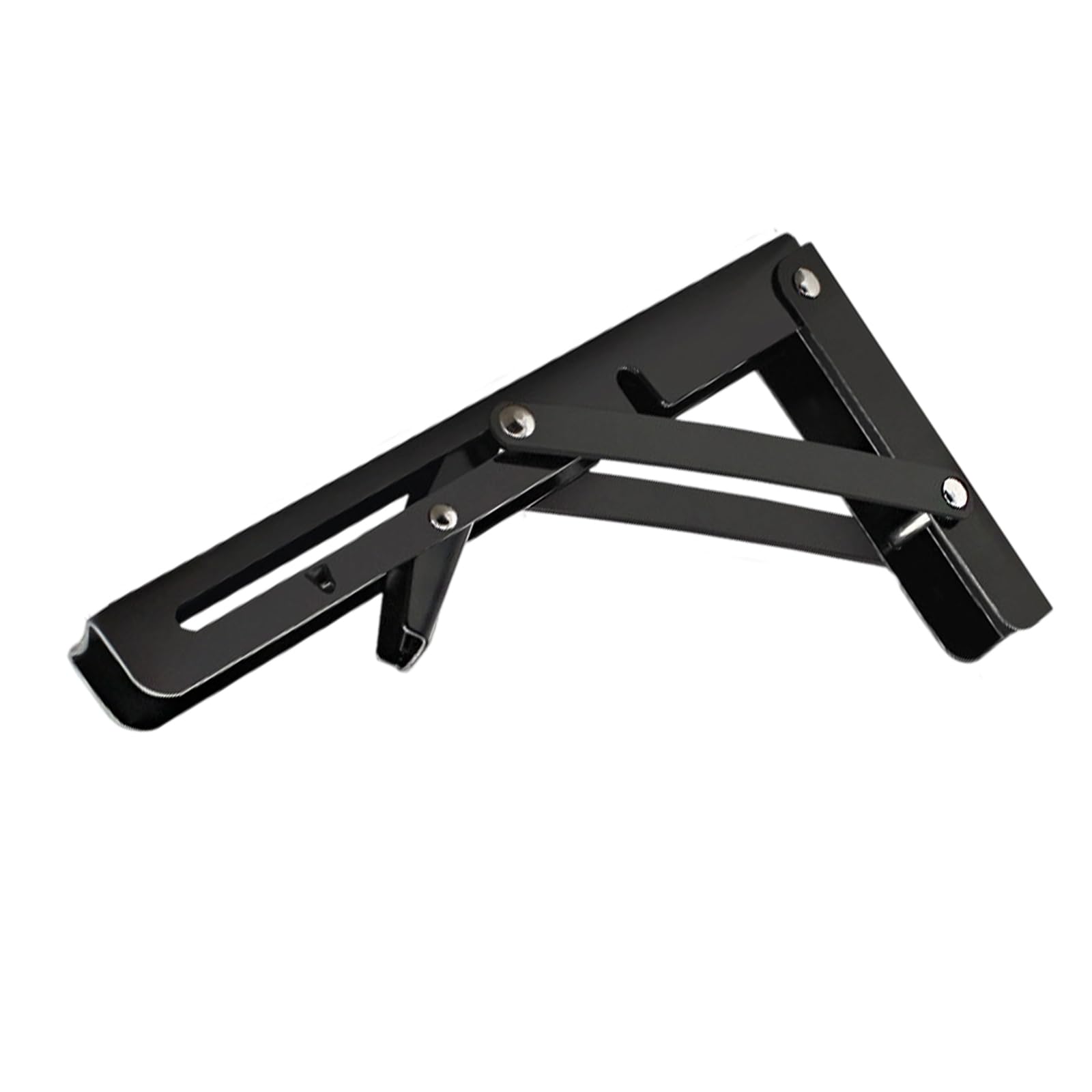 Stainless Steel Foldable Wall Shelf Bracket Floating Triangular Brackets Wall Mounted Space Saving Storage Shelf Heavy Duty Rustproof Bracket
