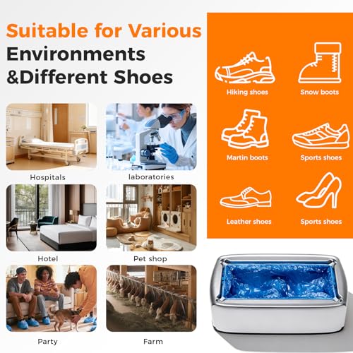 VMYTH Automatic Shoe Cover Dispenser with 200 PCS Disposable Boot Covers, Hands-Free Step-On Machine, No Electricity, Non-Slip & Reusable, Fits Most Sizes for Home Office Lab & Medical Use - image 7