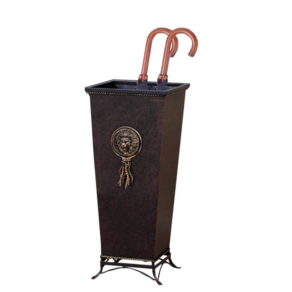 Support de vidange de parapluie multifonctionnel en fer forgé robuste
