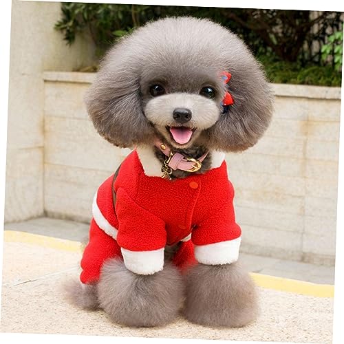 Disfraz navideño para perro talla XL color rojo miniatura 6