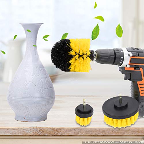 3 Pack Drill Brush Power Scrubber Cleaning Brush Extended Long Attachment Set All Purpose Scrub Attachment Kitchen Kit Grout Floor Shower Tile Bathroom - View #2