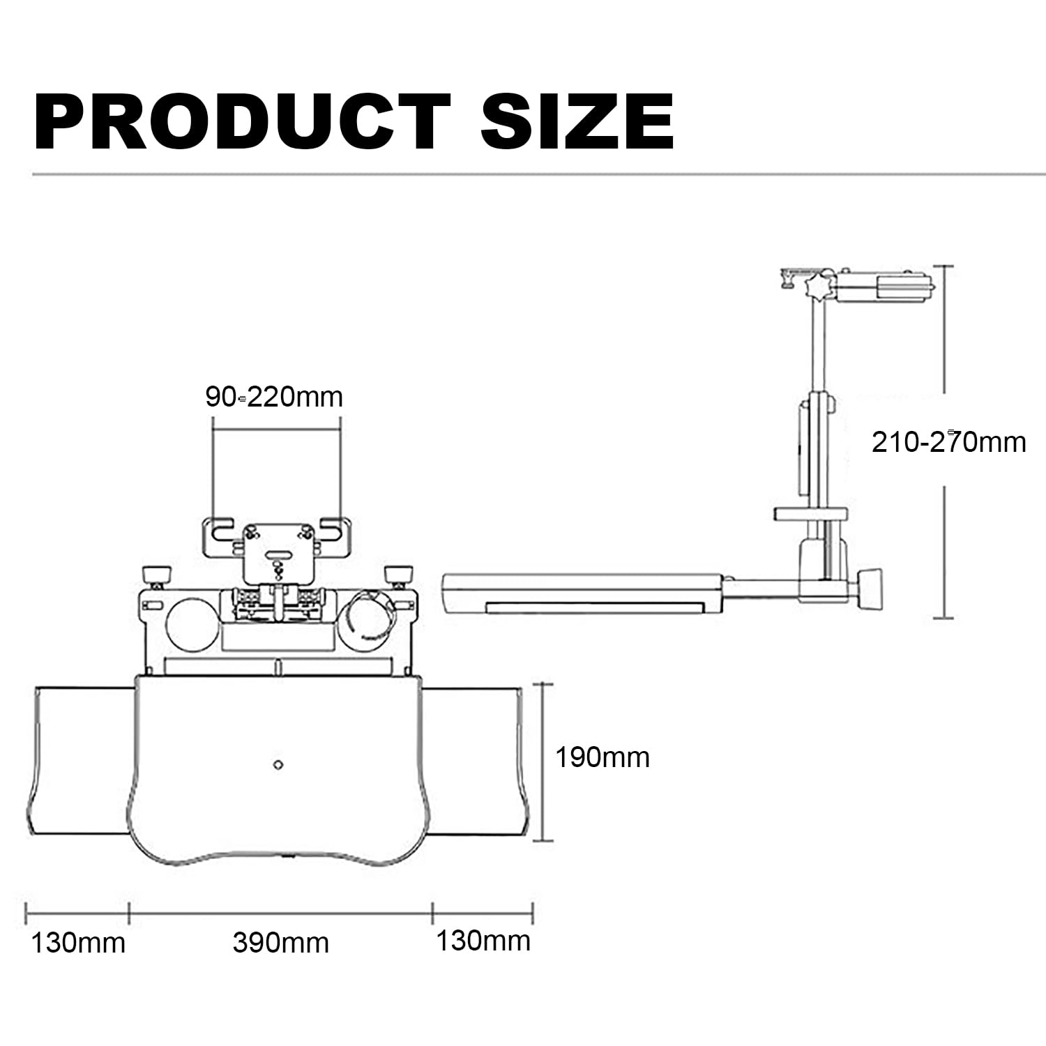 Tavolino per Auto，Vassoio del Sedile Posteriore Automobile con Portabicchieri e Supporto,Tavolino Regolabile per Cellulare Portata 15-20 kg，per Lavorare, Scrivere，Cibo