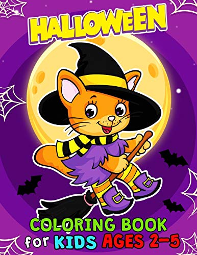 Halloween Coloring Books for Kids ages 2-5: Halloween Designs Including Witches, Ghosts, Pumpkins, Haunted Houses, and More for Kids boy and girl image 3
