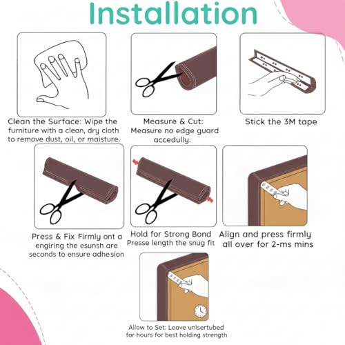 Image of Safe-O-Kid Baby Safety 5 Meter (16.4 feet) Edge Guard with 3 M Tape, Edge and Corner Protectors, BPA Free, Non-Toxic, Impact Cushion for Tables, Desks, and Furniture (Brown)