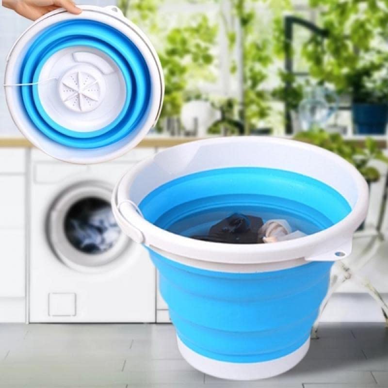 HETARMI ENTERPRISE Portable Foldable Silicone Bucket for Camping,Travel,Car Washing,All Other Home/Outdoor/Garden Activities Small Spaces - Folding, Lightweight and Easy Store (1-pcs,Multi Color)