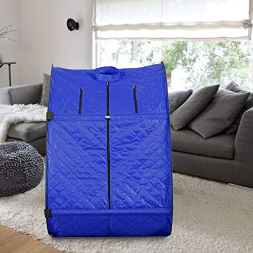 Image of Kawachi Portable Steam Bath Cabin for Ayurvedic Panchkarma Swedan Therapy and Home Spa Sauna Detox, Foldable Personal Steaming Tent (Steam Generator Not Included) - (Blue)