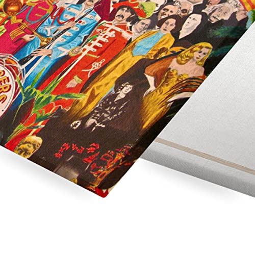 Tableau mural Impression sur Toile Les Beatles St Pepers (60 cm x 80 cm) - Les Beatles, Paul McCartney, John Lennon, RIngo Starr, George Harrison Tableau mural Impression sur Toile Les Beatles St Pepers (60 cm x 80 cm) – Image 3