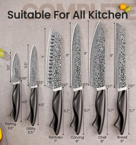 15-Piece Kitchen Knife Set with Built-In Sharpener and Stainless Steel Block