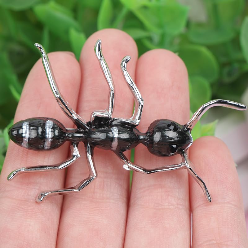 Image of 2Pcs Simple stripe enamel big ant brooch exaggerated insect Pin Brooches Accessories