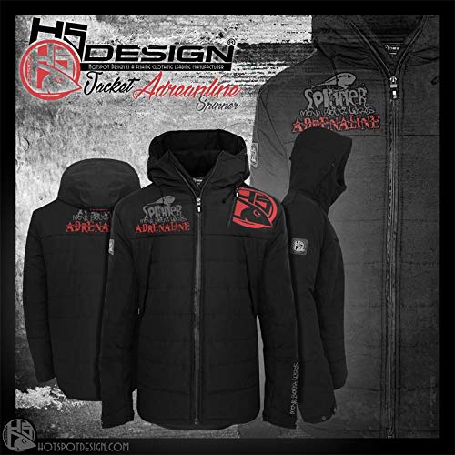 Chaqueta de pesca Spinner Adrenaline impermeable con capucha L 4