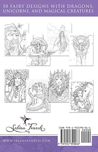 Fairy Minis - Pocket Sized Fairy Fantasy Art Coloring Book (Fantasy Coloring by Selina) image 4