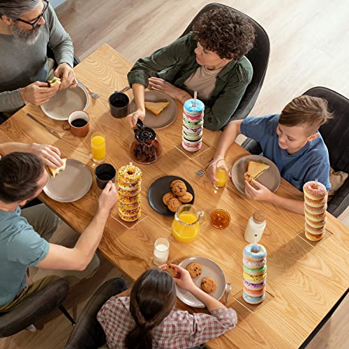 Suneerplay Donut Stand Acrylic 4 Pack, Clear Bagel Holder Stand, Donut Tower Stand, Donut Display Stand for Dessert Table, Doughnut Holder for Birthday, Wedding, Baby Shower, Christmas, Party - Image 7