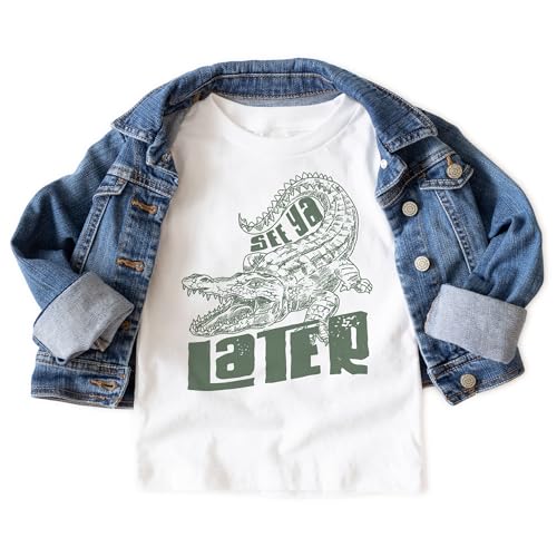 See Ya Later Gator Kids Shirt - Funny Alligator Lover Saying Animal Outfit - Natural Toddler & Youth Graphic Tee3
