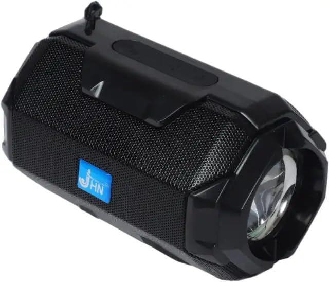 JHN Portable Bluetooth Speaker with Flashlight, Wireless Outdoor Speaker, Powerful Bass, Built-in Torch, FM Radio, USB, TF Card Support 8H Palytime (Black)-image-43