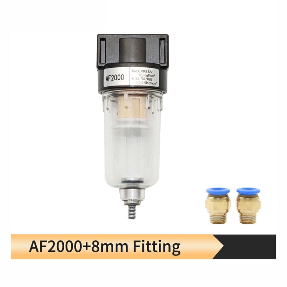 Filtri, AF2000 Parti Pneumatiche Filtro Aria Accessorio Unità Di Trattamento Della Sorgente For Compressore Separazione Olio-acqua(PC 8mm Fitting)