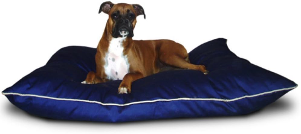 Majestic Pet Rectangle Medium Dog Bed Washable Non Slip Comfy Pet Bed Dog Crate Bed Super Value Pillow Dog Bed Dog Kennel Bed for Sleeping - Dog Bed Medium Breed 35 x 28 Inch Solid Blue 35.0"L x 28.0"W x 7.0"Th Solid Blue