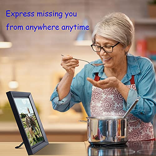 Aocwei Digital Picture Frame Wifi 10.1 Inch Wood Electronic Photo Frame With 16Gb Storage, Motion Sensor, Hd Ips Touch Screen, Share Photos Or Videos Via Free App/Email, Usb Drive & Tf Card (Black) #TOP6