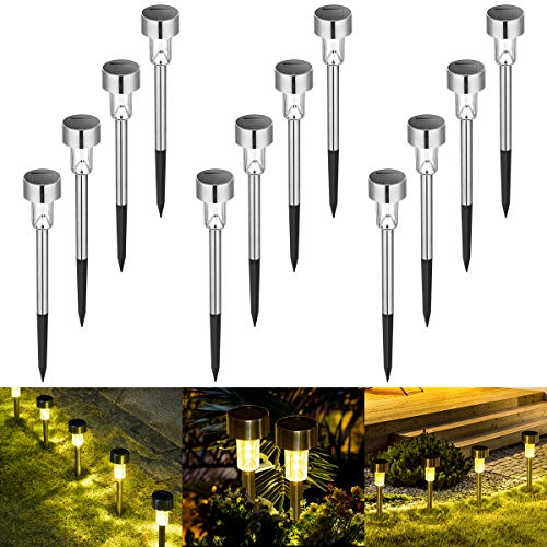 Sowsun Solar Pathway Lights Outdoor ,Solar Powered Landscape Garden Lights for Pathway ,Lawn
