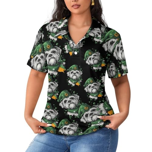 Polo de mujer para San Patricio, regalo ideal amantes de Shih Tzu